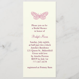 Butterfly Kisses Bridal Shower Invitation