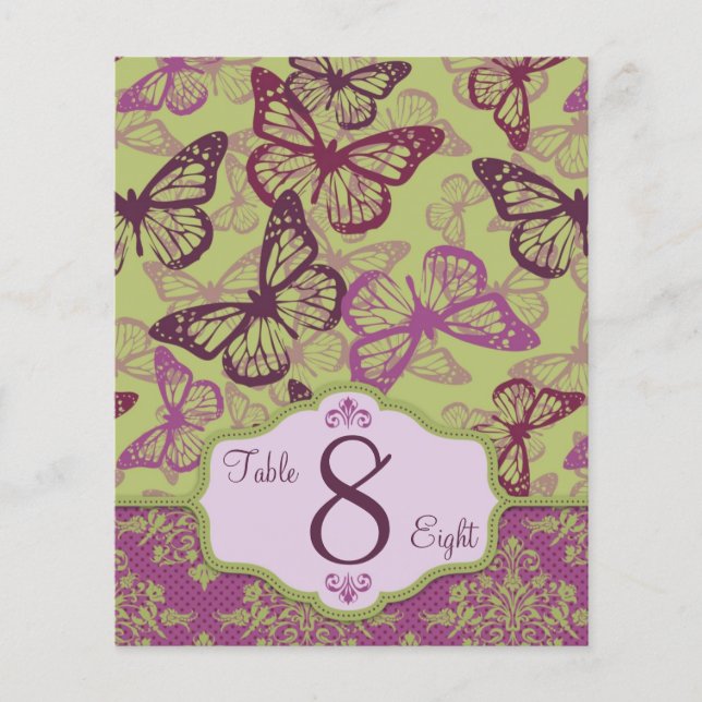 Butterfly Kisses Flirt Table Card B2 (Front)