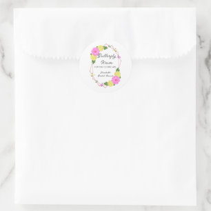 Butterfly Kisses For The Future Mrs. Bridal Shower Classic Round Sticker