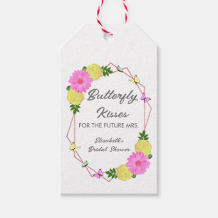 Butterfly Kisses For The Future Mrs. Bridal Shower Gift Tags
