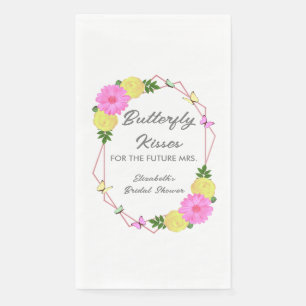 Butterfly Kisses For The Future Mrs. Bridal Shower Napkin