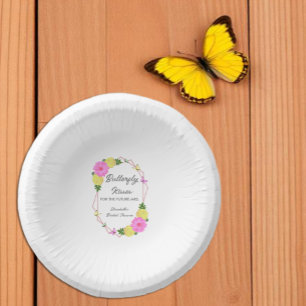 Butterfly Kisses For The Future Mrs. Bridal Shower Paper Plate