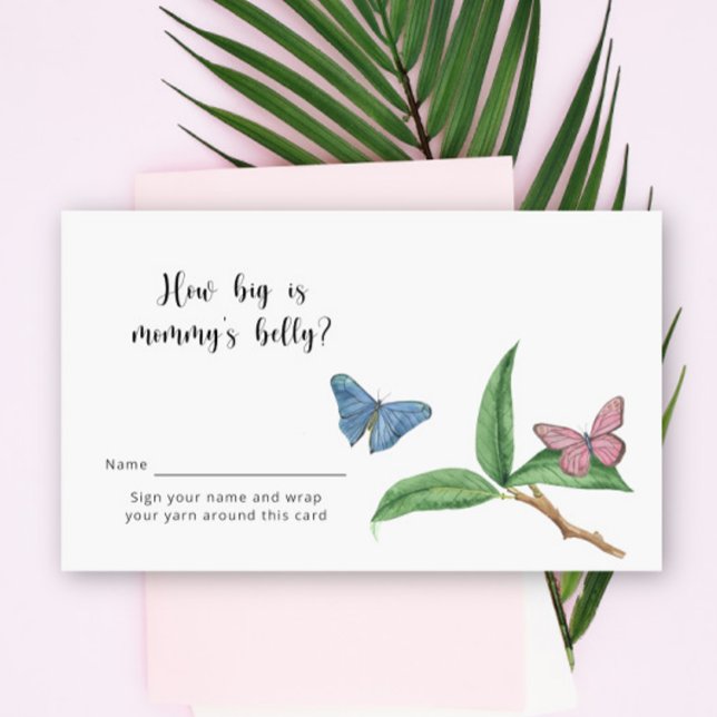 Butterfly Kisses How big is Mummy's belly game Enclosure Card (Creator Uploaded)