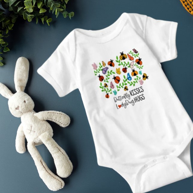 Butterfly Kisses, Ladybug Hugs Baby Bodysuit (Creator Uploaded)