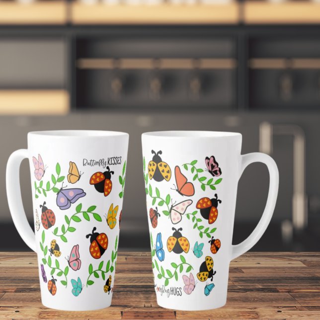 Butterfly Kisses Ladybug Hugs Latte Mug (Creator Uploaded)