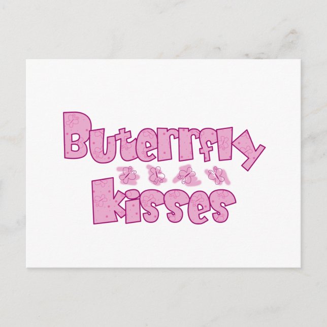 Butterfly Kisses Postcard (Front)