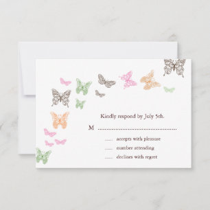 Butterfly Kisses RSVP Card