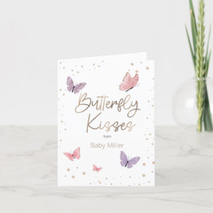 Butterfly Kisses Thank You Card