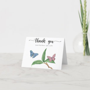 Butterfly Kisses Thank You Card