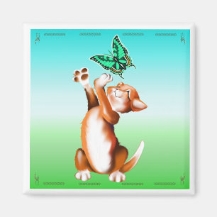 Butterfly Kitten Magnet