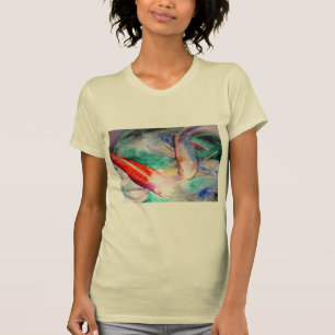 Butterfly Koi watercolour Japanese Fish Art T-Shirt