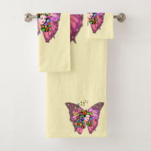 Butterfly Lady Bath Towel Set