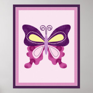 Butterfly Lane Poster Nursery Art Print 2 of 3
