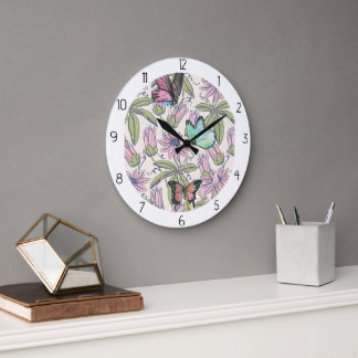 butterfly large clock