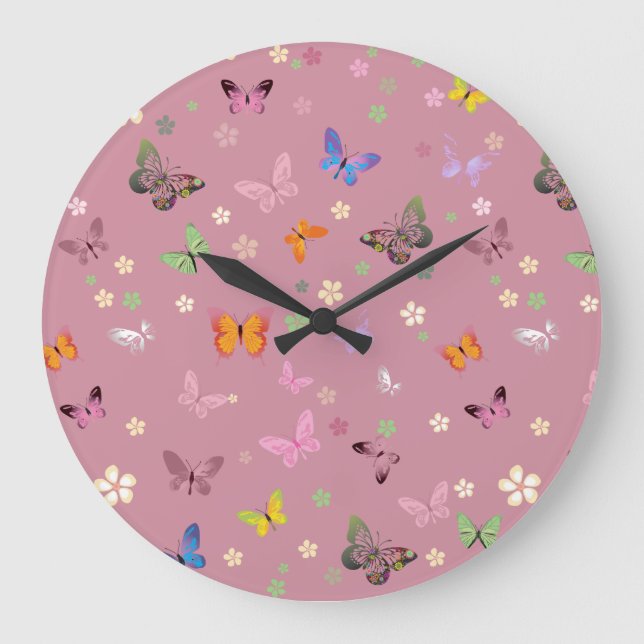 Butterfly Large Clock (Front)
