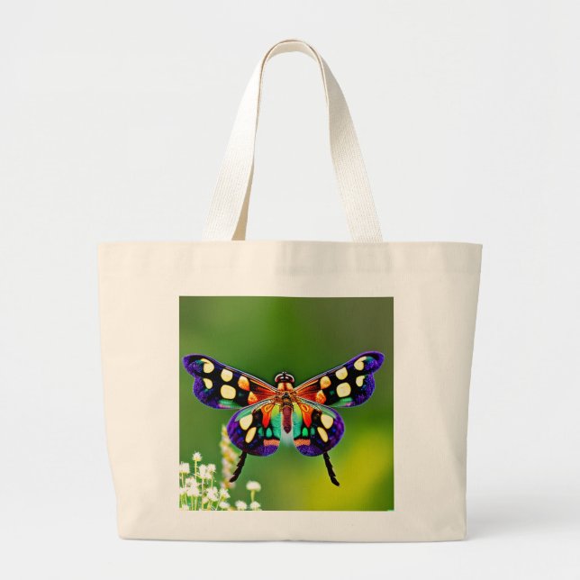 Butterfly Large Tote Bag (Front)