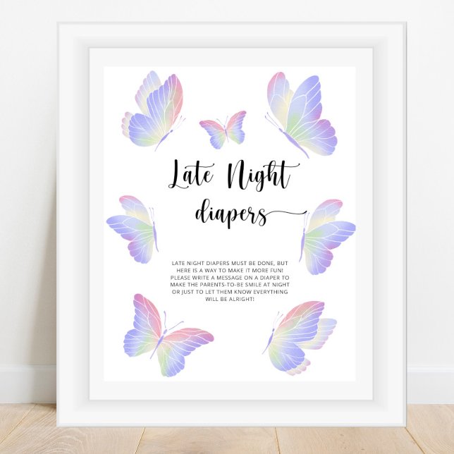 Butterfly \ Late night diapers game  Poster (Creator Uploaded)