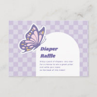Butterfly Lavender Diaper Raffle Baby Shower
