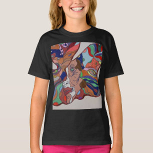 Butterfly Leaf Portrait  Black T-Shirt