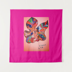 Butterfly Leaf Portrait Square Tapestry