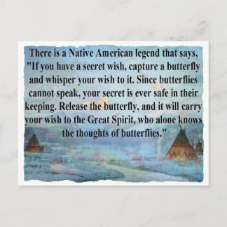 Butterfly legend postcard