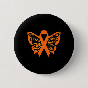 Butterfly Leukaemia Awareness 6 Cm Round Badge
