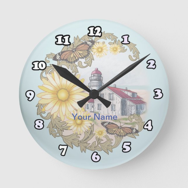 Butterfly Lighthouse Clock (Front)