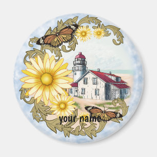 Butterfly Lighthouse  magnet 