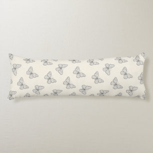 Butterfly Line Art Pattern Body Cushion