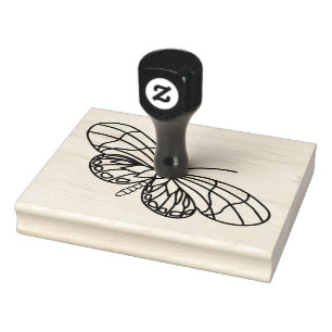 Butterfly Line Art You Colour Rubber Stamp