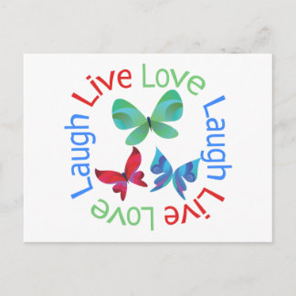 Butterfly - Live Love Laugh Postcard