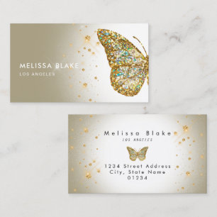 butterfly logo business card