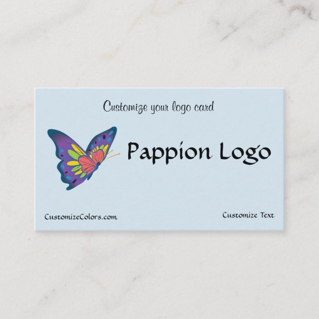 Butterfly Logo Business Card Template (Front)