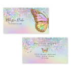 butterfly logo faux pastel glitter 