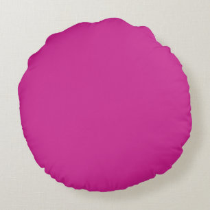 Butterfly Love Heart And Butterfly Magenta 1 Round Cushion