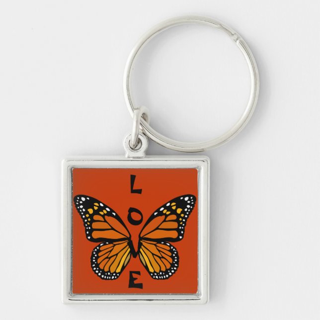 Butterfly Love Keychain Butterfly Gifts (Front)