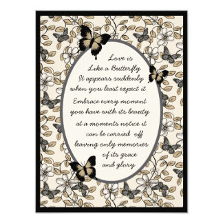 Butterfly LOVE Poem Photo Print