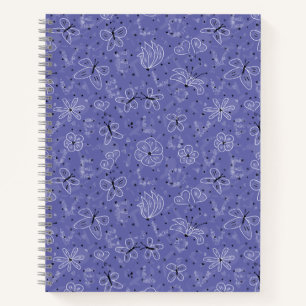 Butterfly LOVE - seamless pattern. Notebook