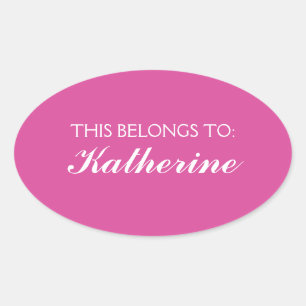 Butterfly Love   Solid Colour Magenta 2 Personal Oval Sticker