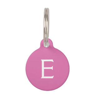 Butterfly Love Solid Colour Magenta 3 Personal Pet Tag