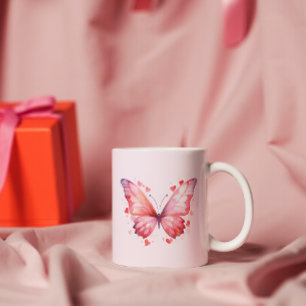 Butterfly Love   Watercolors   Feminine Coffee Mug