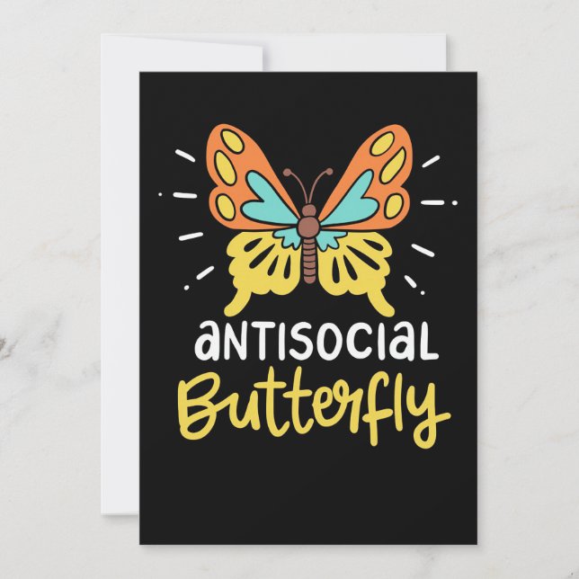Butterfly Lover Antisocial Butterfly Save The Date (Front)