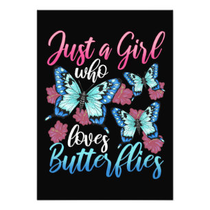 Butterfly Lover Just A Girl Who Loves Butterflies Photo Print