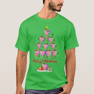 Butterfly Lover Matching Santa Butterfly Christmas T-Shirt