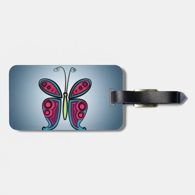 Butterfly Luggage Tag (Back Horizontal)