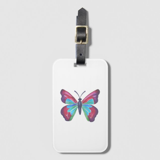 Butterfly Luggage Tag (Front Vertical)