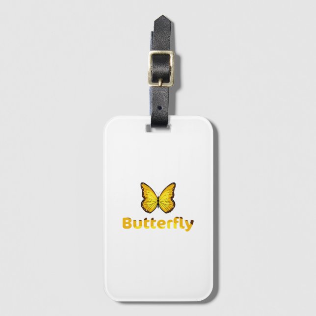 Butterfly Luggage Tag (Front Vertical)