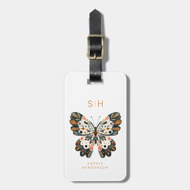 Butterfly Luggage Tag (Front Vertical)