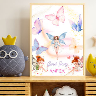 Butterfly Magical Fairy Garden Kids Canvas Print