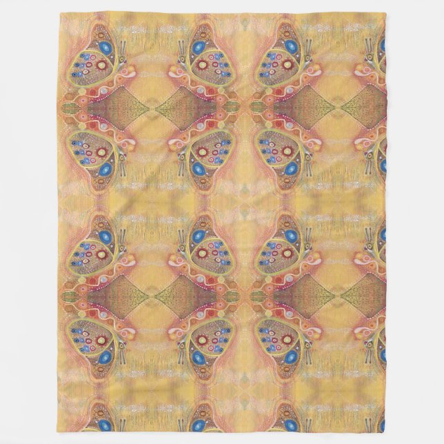 Butterfly Magnetic Art Custom Fleece Blanket (Front)